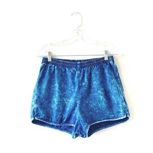 AMERICAN APPAREL blue tie dye shorts